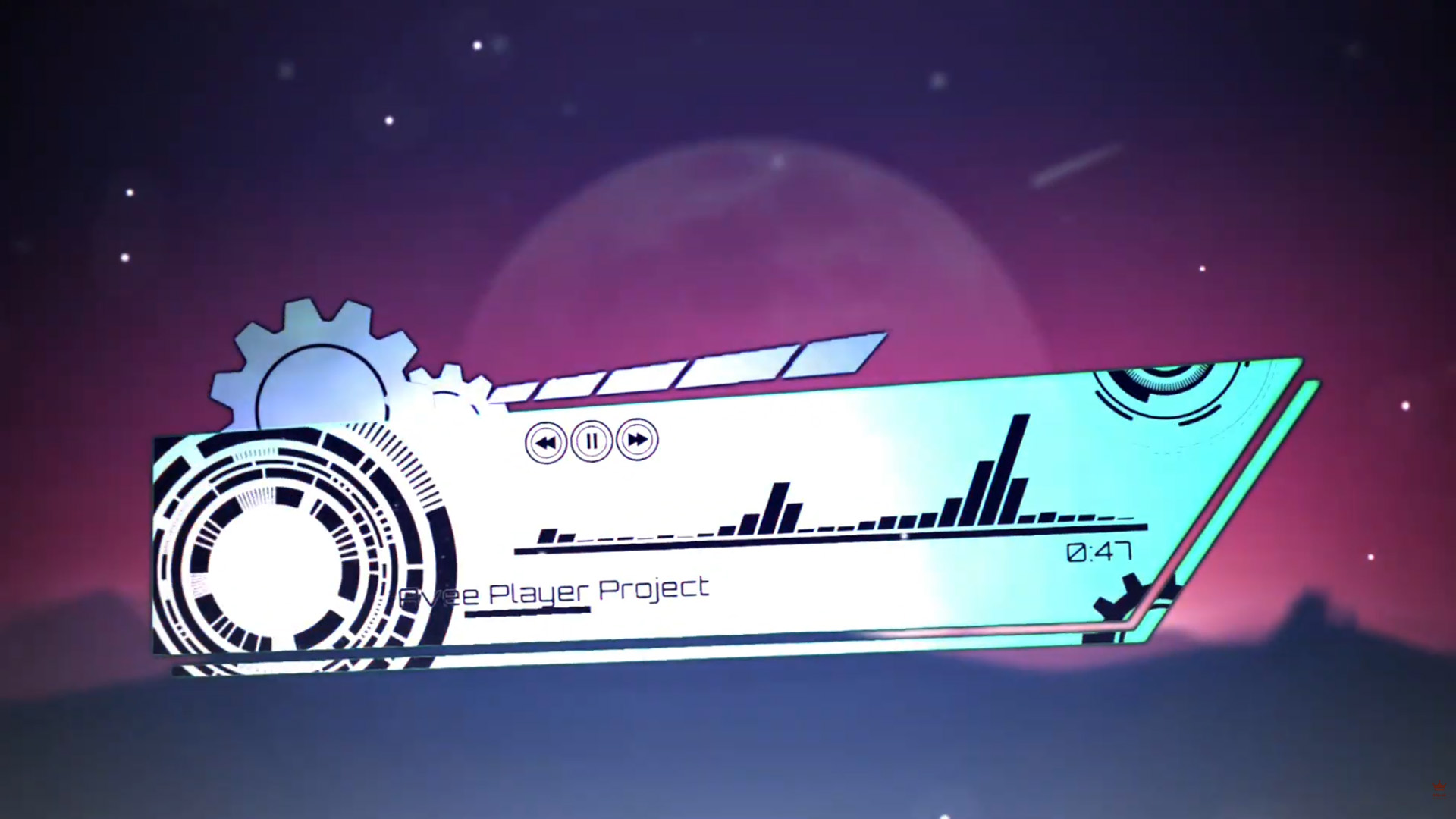 EDM 3D Gear Rotating Music Visualizer for Avee Player – Free Template Download 2026